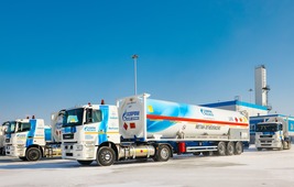 СПГ-тягачи Газпром гелий сервис доставили новые криогенные цистерны на производственную площадку предприятия в ТОР Надеждинская Приморского края